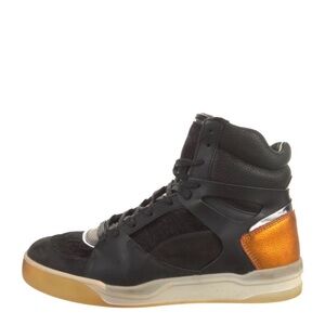 McQ Alexander McQueen Puma X Stylish Black and Orange High-Top Sneakers